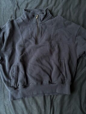 Forever 21 Navy Half-Zip Pullover Sweatshirt